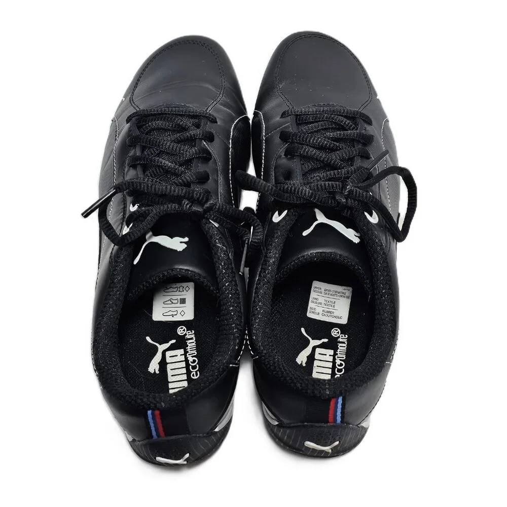 Puma BMW Motorsport Drift Cat 5 Driving Shoes Black Leather Men's 8 Sneakers